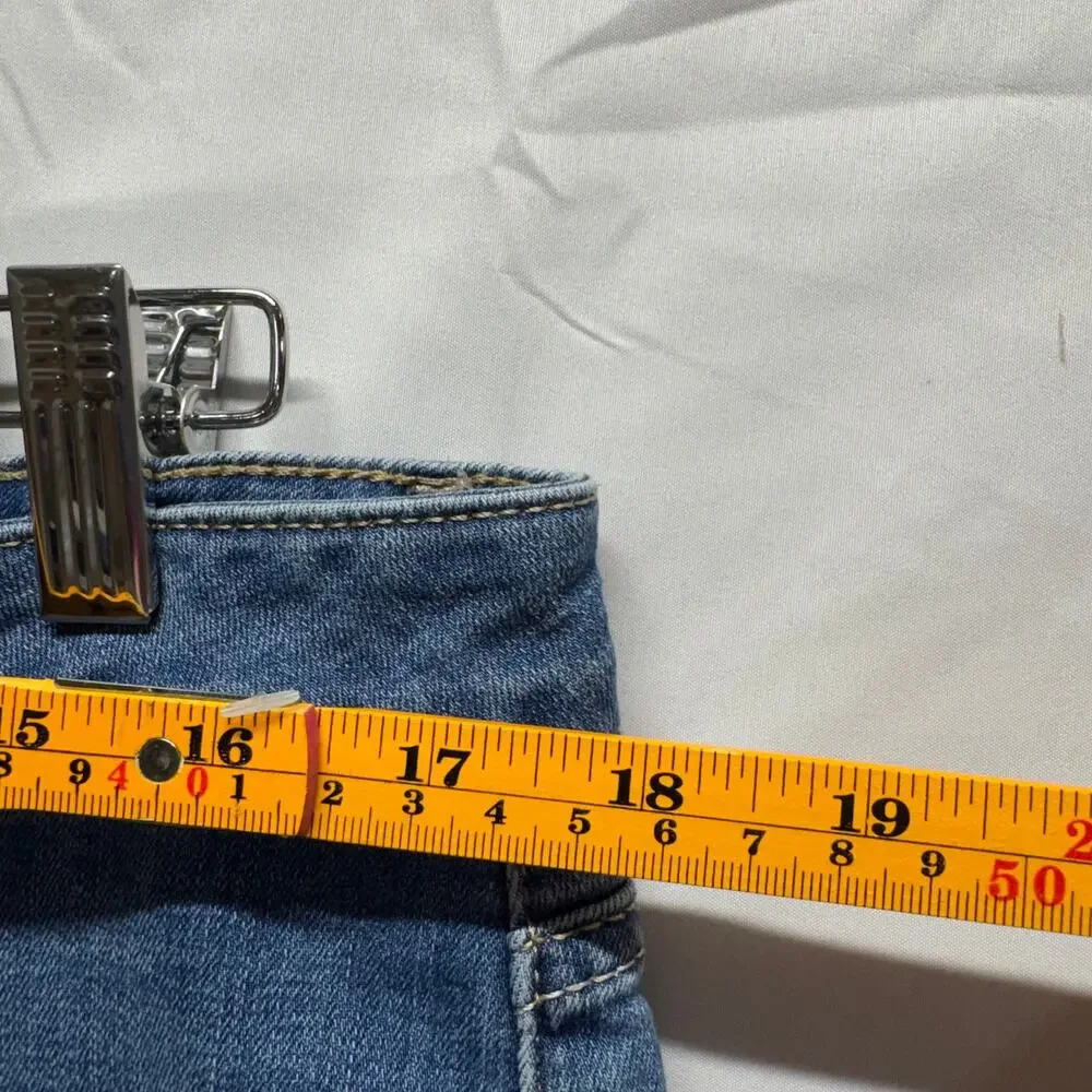 Women's Lee Riders Midrise Bermuda Denim Jean Shorts Sz 16 Summer Beach Casual